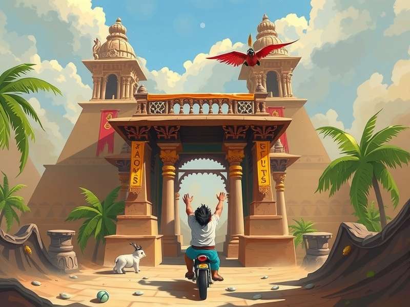 Temple Run 2 का Gold Greedy राक्षस सिक्के खाते हुए