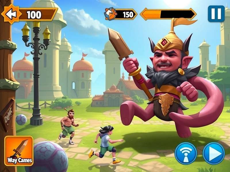 Advanced gameplay screenshot showing Temple Run Oz cornering technique