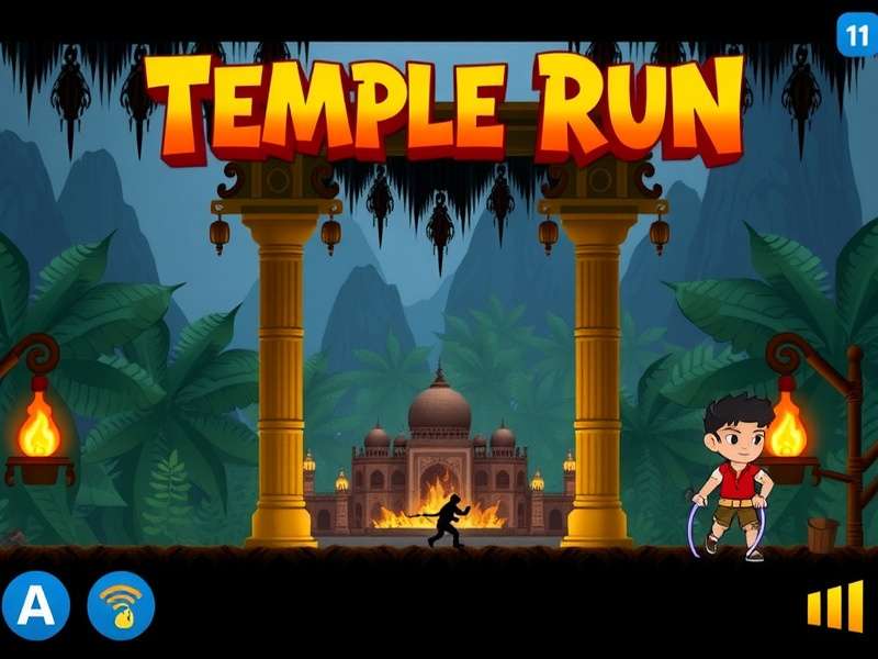 Temple Run gameplay on mobile phone