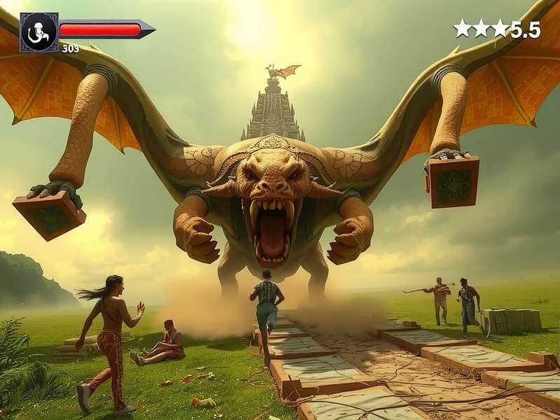 Infographic showing statistics of Indian players' reactions to the Temple Run monster