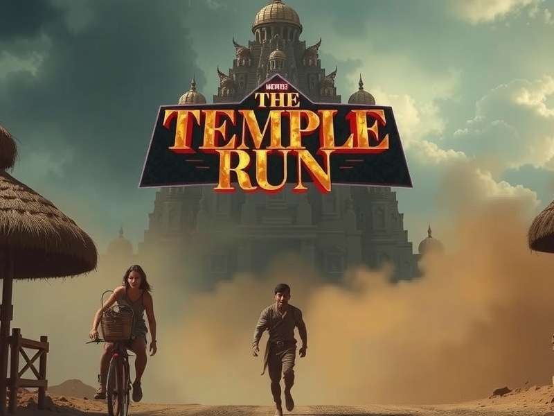 Temple Run movie concept art showing ancient temple adventure