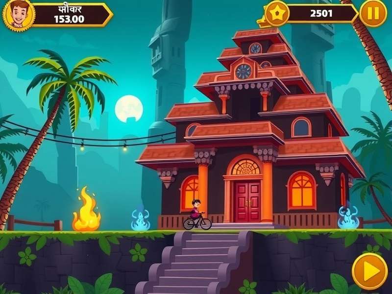 Temple Run 2 gameplay screenshot showing character running on ropes and bridges