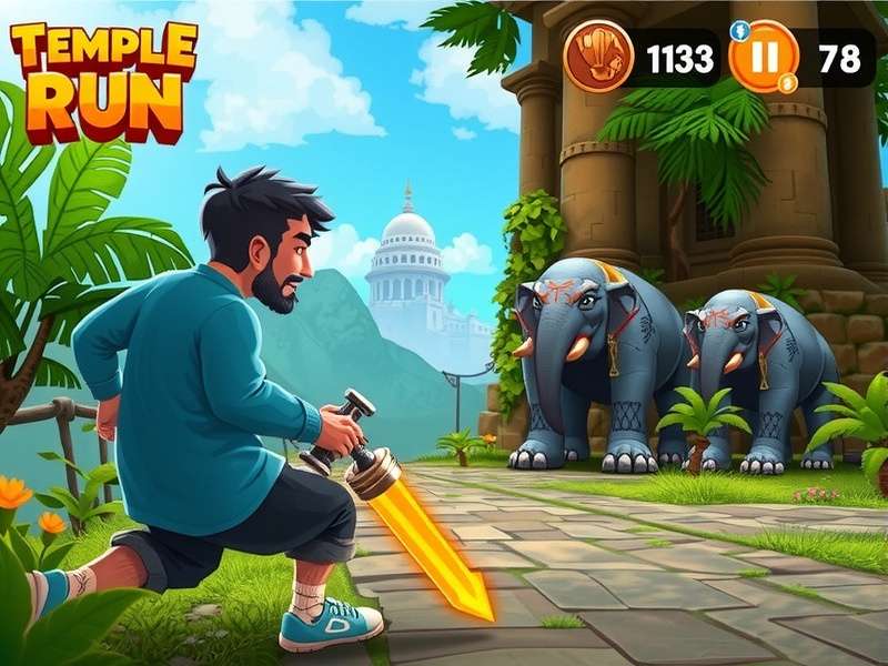 Comparison of Temple Run on mobile phone and desktop browser