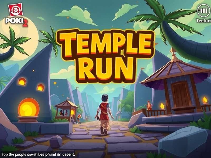 Temple Run 2 gameplay on a smartphone held by a gamer