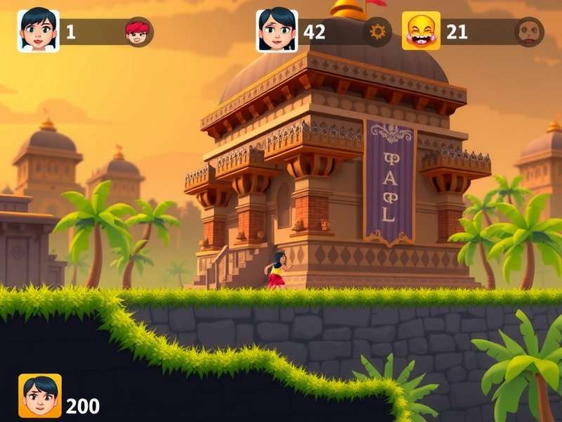 Temple Run gameplay on laptop and mobile devices