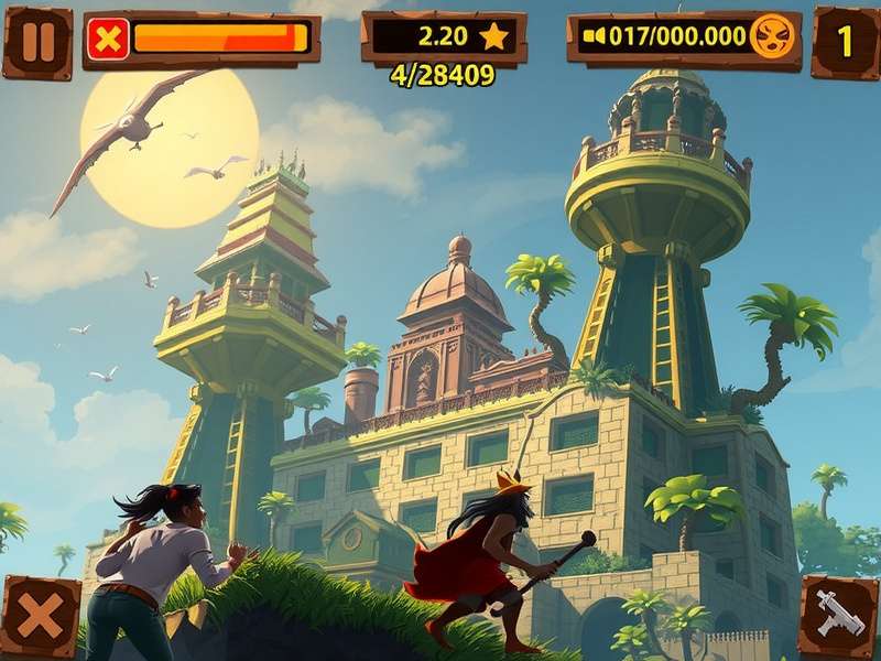 Temple Run Oz iOS gameplay screenshot on an iPhone