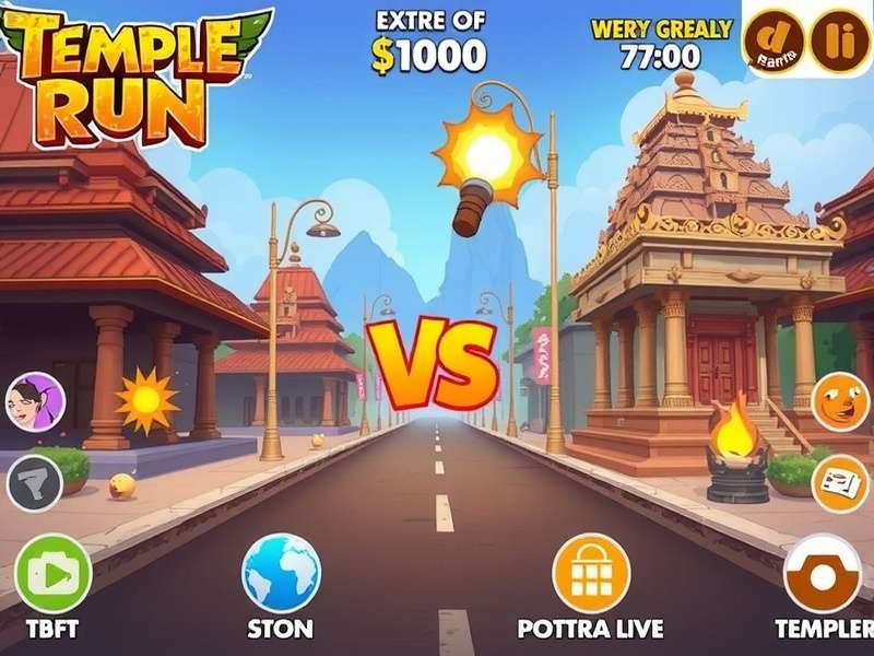 Side-by-side comparison of Temple Run 1 and Temple Run 2 gameplay