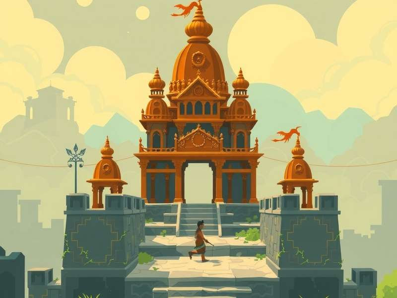 Indian gamer playing Temple Run on Windows 10 laptop with optimal setup