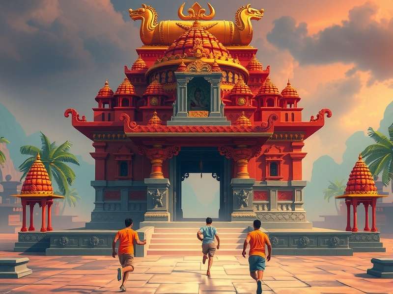 Temple Run 2 gameplay screenshot showing character running through ancient temple