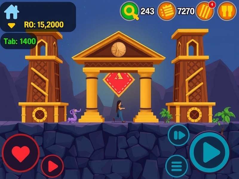 Mobile phone showing Temple Run gameplay with intense action