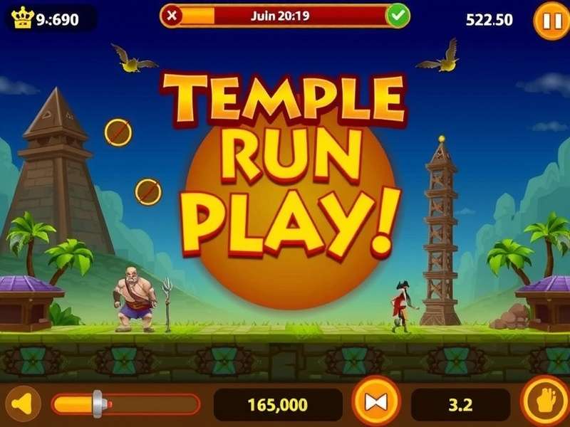 Temple Run gameplay screenshot showing coin collection