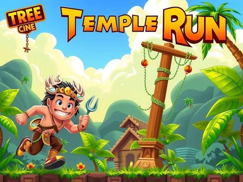 Temple Run 2 gameplay screenshot showing an Indian-themed temple environment with the character running