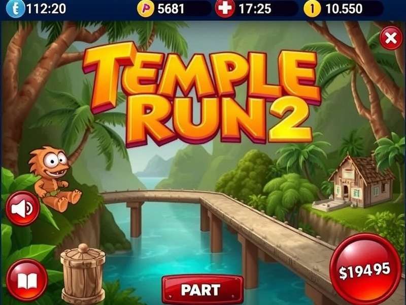 Collage of Temple Run 2 characters like Guy Dangerous, Scarlett Fox, and Barry Bones