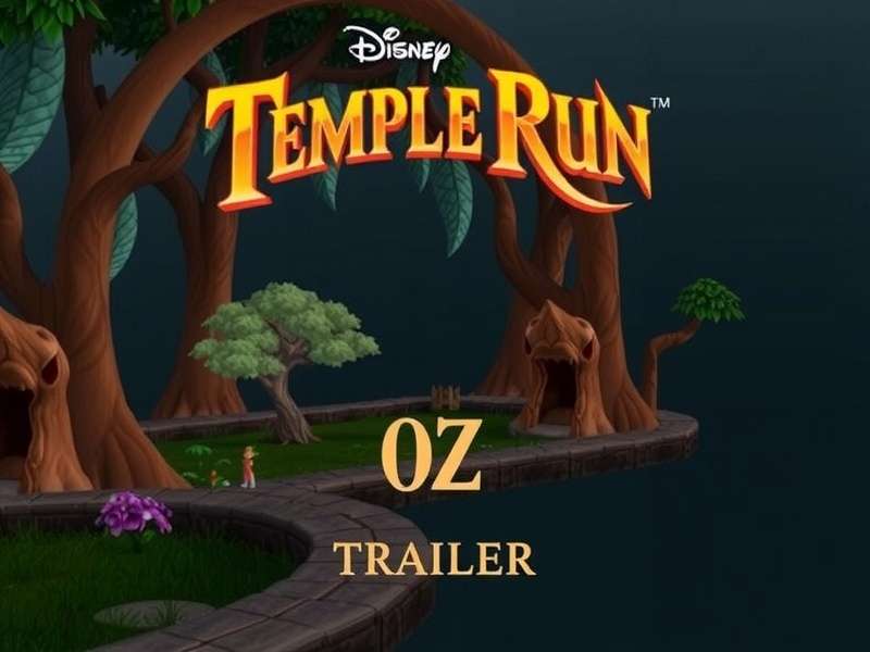 Concept art of Temple Run Oz environment showing golden paths and mysterious creatures