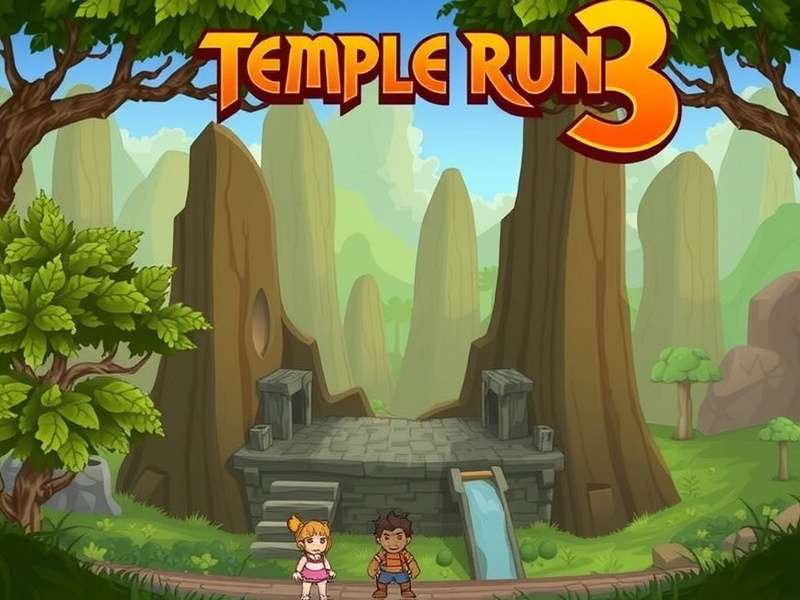 Temple Run 3 gameplay screenshot showing character running on intricate paths