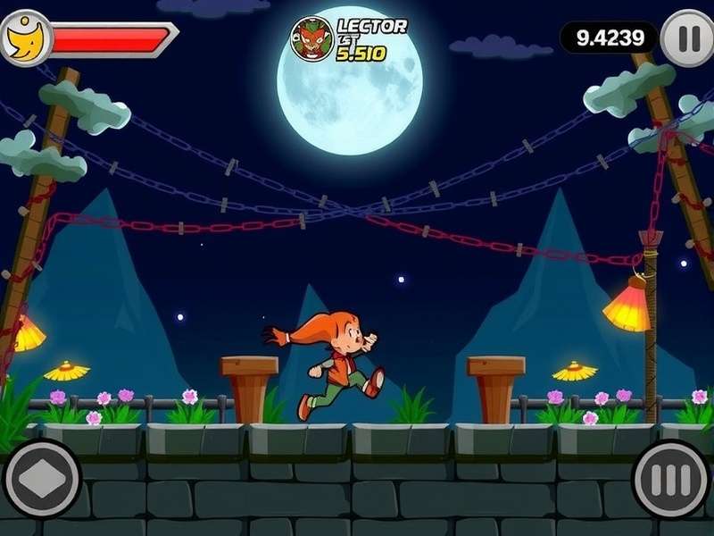 Temple Run 2 gameplay on a mobile phone held by a gamer