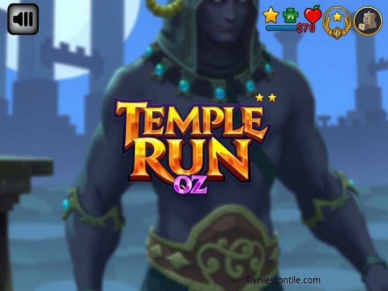 Temple Run Oz gameplay screenshot showcasing the Yellow Brick Road and flying monkeys