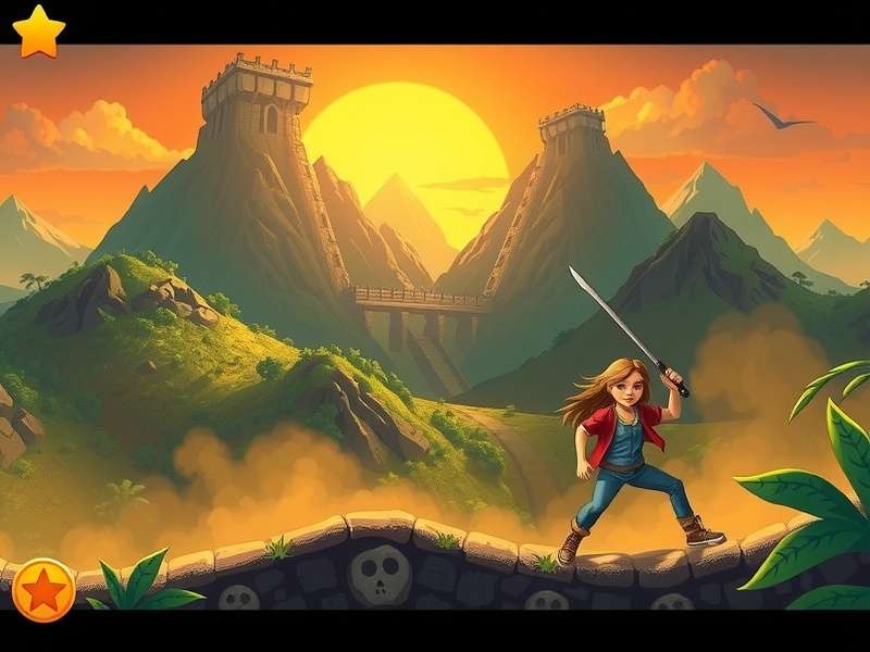 Screenshot of Temple Run 2 gameplay on Poki platform showing character running on ropes