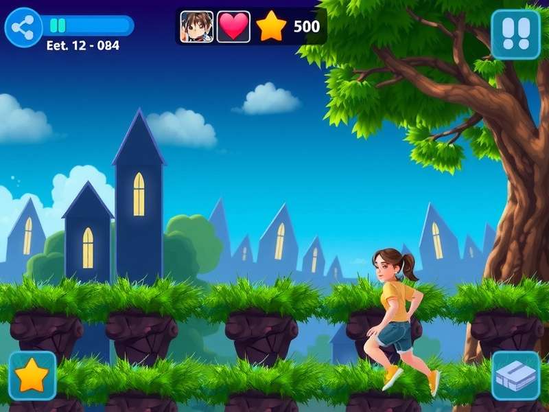 Temple Run gameplay on Poki platform showing character running from demon monkeys
