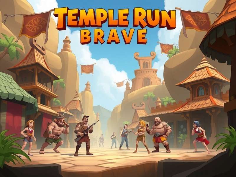 Temple Run Brave gameplay featuring Indian-themed obstacles and brave runner character