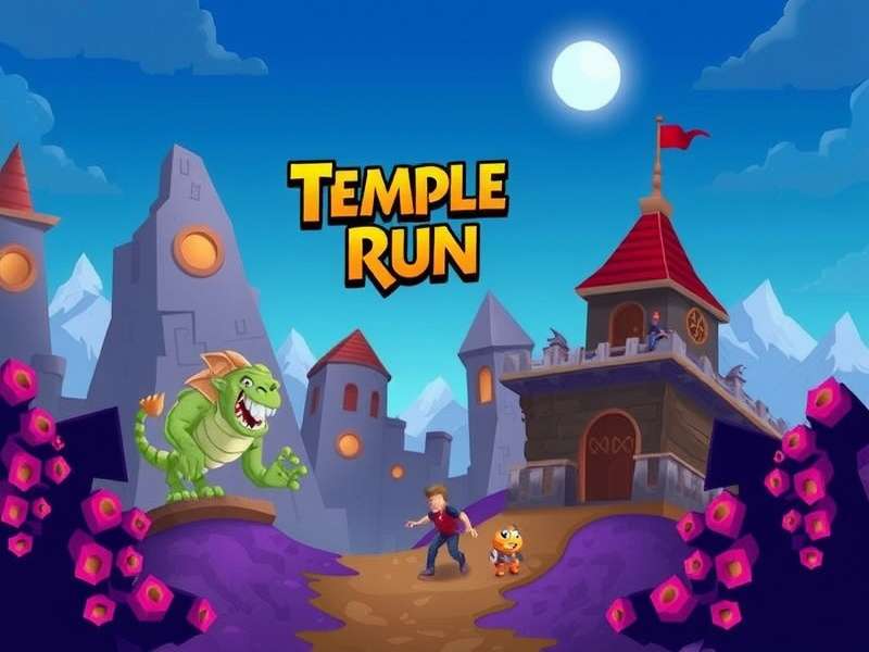 Temple Run Monster Game – Ancient temple runner with monsters chasing the player