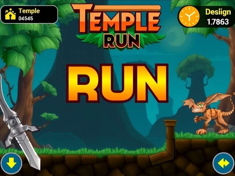 Temple Run Online Free No Download gameplay screenshot showing the endless runner in browser