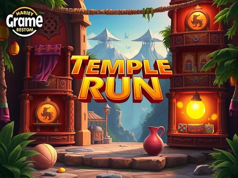 Temple Run Online Play PC - Hero image showing temple runner dashing through ancient corridors with gold coins