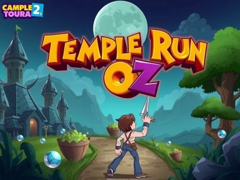 Temple Run Oz Apk Download - India Edition gameplay screenshot with ancient temple background