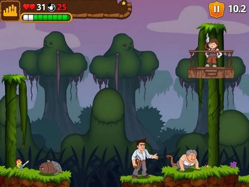 Temple Run Oz gameplay scene showing a runner dodging obstacles in an ancient temple setting