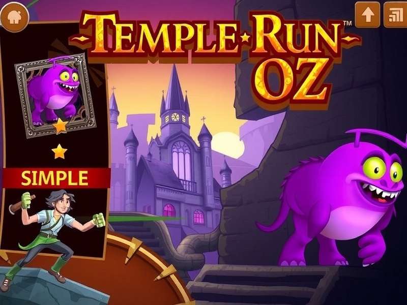 Temple Run Oz Emerald City map overview showing the Yellow Brick Road and crystal skyline